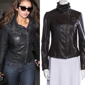 All Saints Belvedere Leather Jacket US6